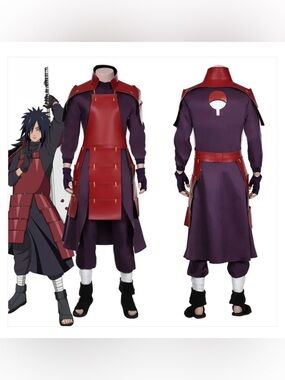 Naruto Shippuden Uchiha Madara Armor Cosplay Costume Anime Convention Ninja Sz S